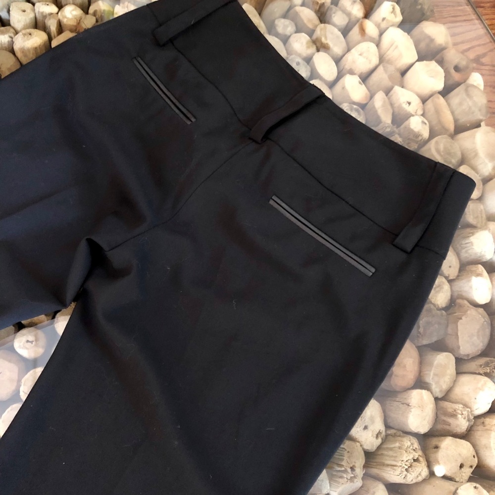 Alice and Olivia Low Rise Leather Trim Trousers - Picture 5 of 6